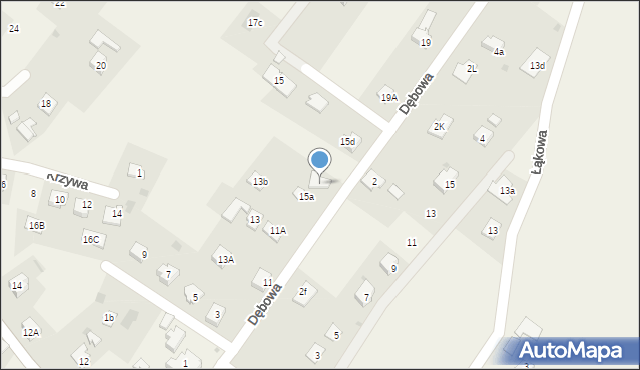 Marklowice Górne, Dębowa, 15b, mapa Marklowice Górne