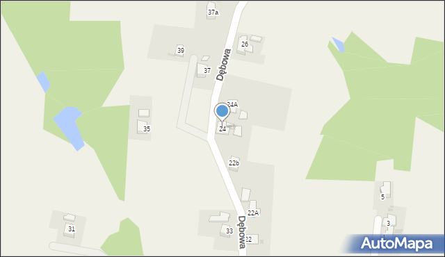 Marklowice Górne, Dębowa, 24, mapa Marklowice Górne