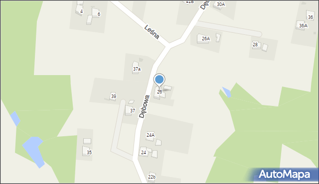 Marklowice Górne, Dębowa, 26, mapa Marklowice Górne