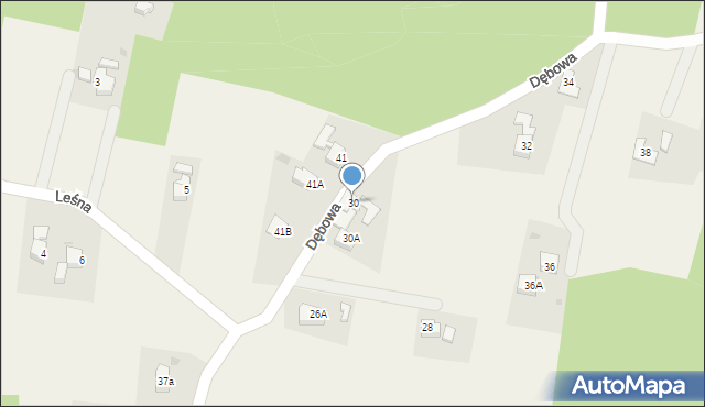 Marklowice Górne, Dębowa, 30, mapa Marklowice Górne