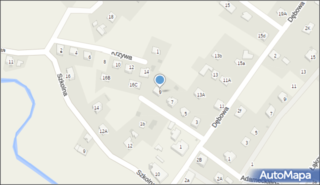 Marklowice Górne, Dębowa, 9, mapa Marklowice Górne