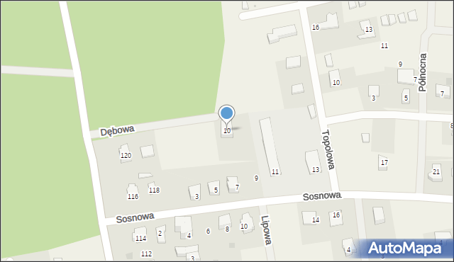 Mieroszyno, Dębowa, 10, mapa Mieroszyno