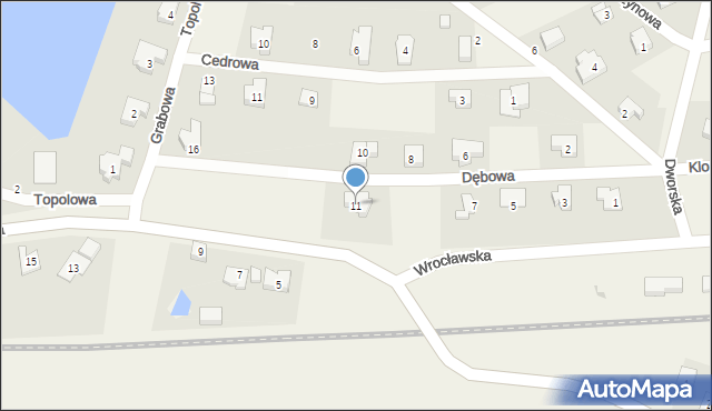 Nadolice Wielkie, Dębowa, 11, mapa Nadolice Wielkie