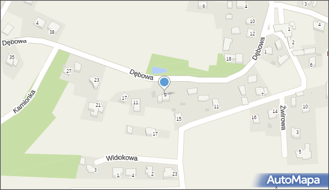 Narama, Dębowa, 9, mapa Narama