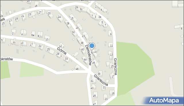 Nowa Ruda, Demokratów, 31, mapa Nowa Ruda