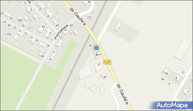 Nowa Wieś Malborska, de Gaulle'a Charlesa, gen., 36, mapa Nowa Wieś Malborska