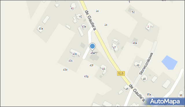 Nowa Wieś Malborska, de Gaulle'a Charlesa, gen., 43e, mapa Nowa Wieś Malborska