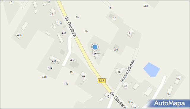 Nowa Wieś Malborska, de Gaulle'a Charlesa, gen., 47, mapa Nowa Wieś Malborska