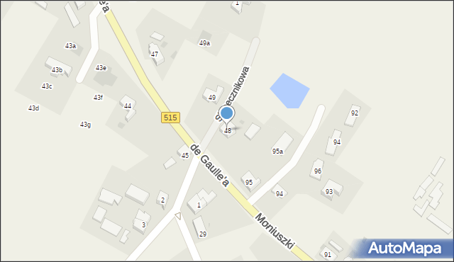 Nowa Wieś Malborska, de Gaulle'a Charlesa, gen., 48, mapa Nowa Wieś Malborska