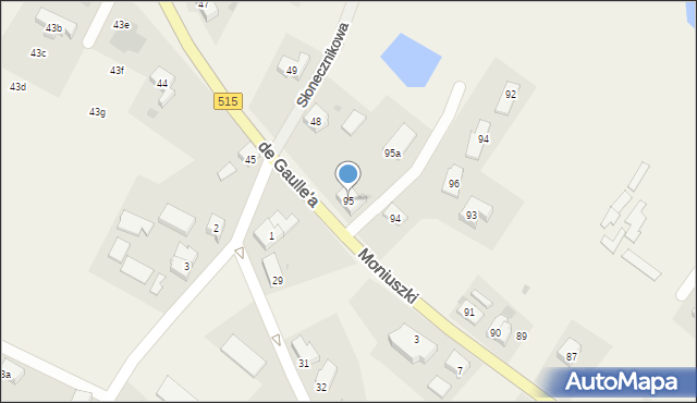 Nowa Wieś Malborska, de Gaulle'a Charlesa, gen., 95, mapa Nowa Wieś Malborska