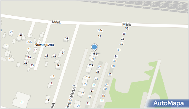 Nowy Dwór Mazowiecki, Dębowa, 29A, mapa Nowy Dwór Mazowiecki