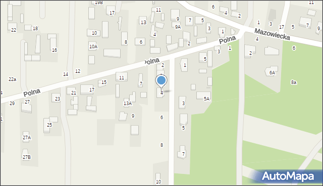 Nowy Kraszew, Dębowa, 4, mapa Nowy Kraszew