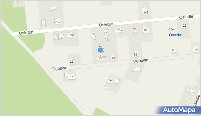 Ochodze, Dębowa, 18, mapa Ochodze