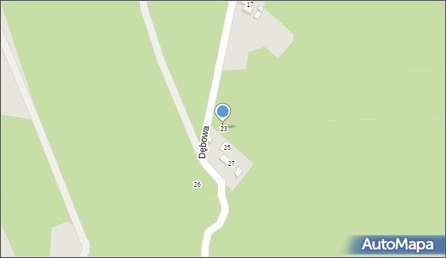 Ostrowiec Świętokrzyski, Dębowa, 23, mapa Ostrowiec Świętokrzyski