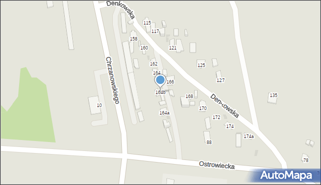 Ostrowiec Świętokrzyski, Denkowska, 164b, mapa Ostrowiec Świętokrzyski