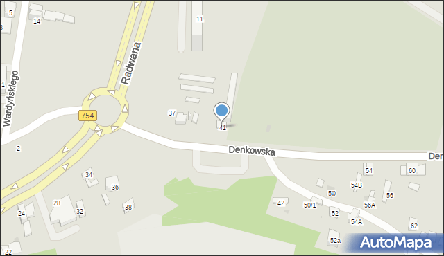 Ostrowiec Świętokrzyski, Denkowska, 41, mapa Ostrowiec Świętokrzyski