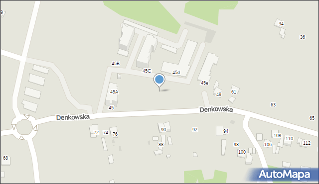 Ostrowiec Świętokrzyski, Denkowska, 45, mapa Ostrowiec Świętokrzyski