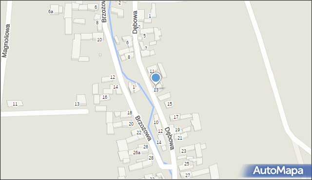 Otmuchów, Dębowa, 13, mapa Otmuchów