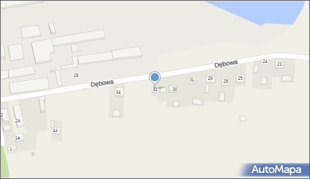 Owczary, Dębowa, 32, mapa Owczary