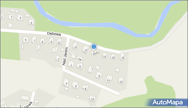 Owidz, Dębowa, 13, mapa Owidz