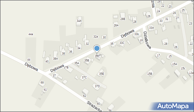 Paniówki, Dębowa, 35C, mapa Paniówki