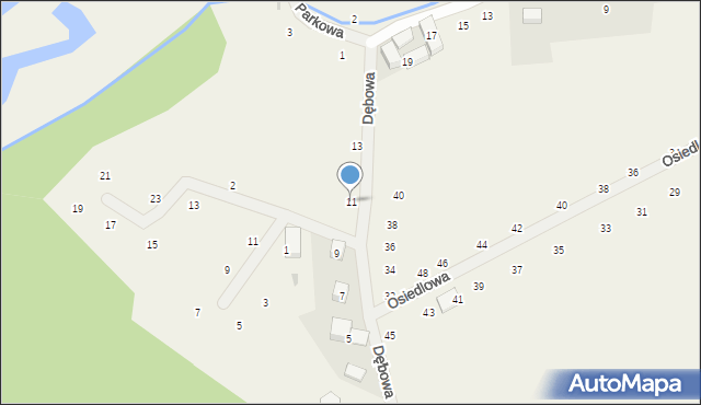 Pierwoszów, Dębowa, 11, mapa Pierwoszów