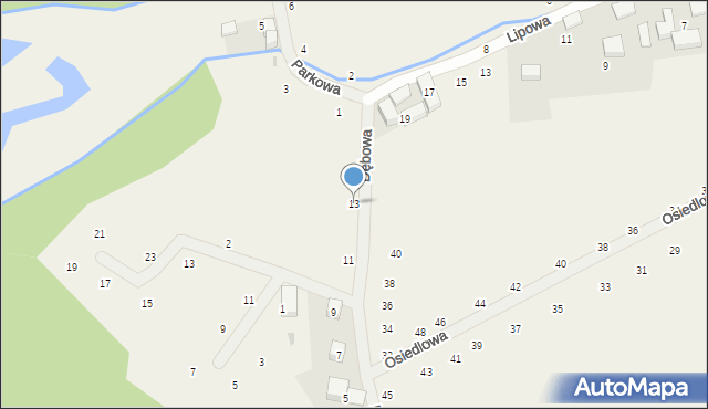 Pierwoszów, Dębowa, 13, mapa Pierwoszów