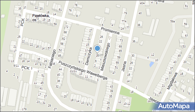 Piotrków Trybunalski, Demczyka Tadeusza Juliusza, 10, mapa Piotrków Trybunalski