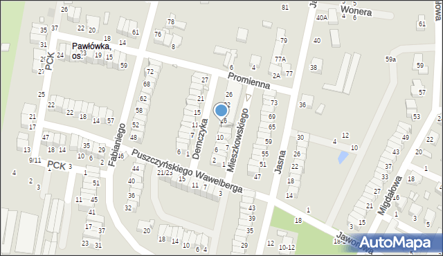 Piotrków Trybunalski, Demczyka Tadeusza Juliusza, 14, mapa Piotrków Trybunalski