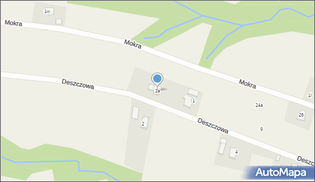 Pisarzowice, Deszczowa, 1a, mapa Pisarzowice