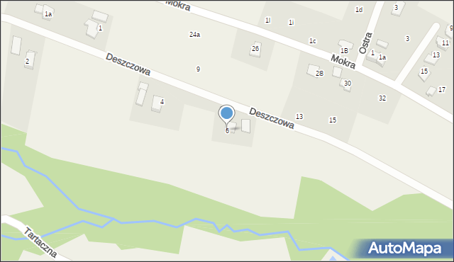 Pisarzowice, Deszczowa, 6, mapa Pisarzowice