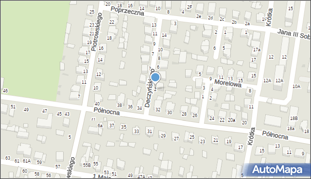 Poddębice, Deczyńskiego, 2, mapa Poddębice