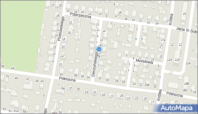 Poddębice, Deczyńskiego, 4, mapa Poddębice