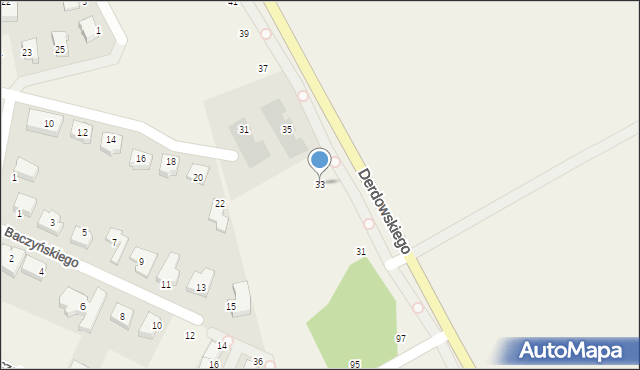 Pogórze, Derdowskiego Hieronima, 33, mapa Pogórze