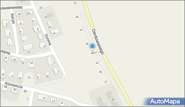 Pogórze, Derdowskiego Hieronima, 43, mapa Pogórze