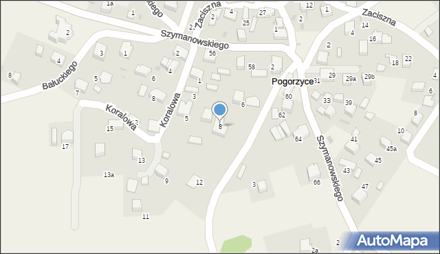 Pogorzyce, Dembowskiego Edwarda, 8, mapa Pogorzyce