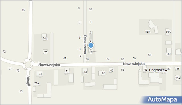 Pogroszew, Deszczowa, 2, mapa Pogroszew