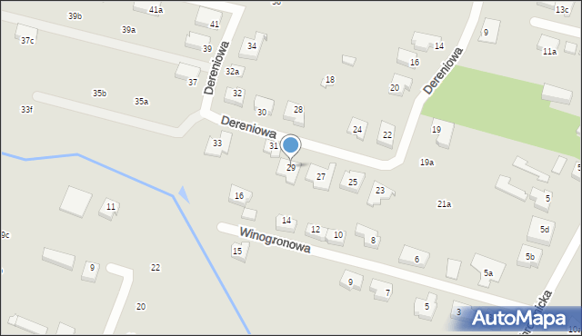 Poznań, Dereniowa, 29, mapa Poznania