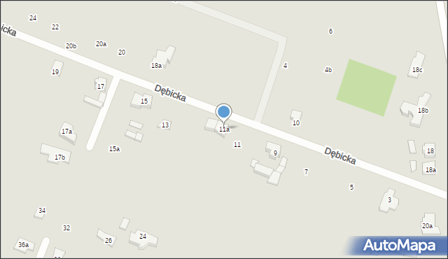 Poznań, Dębicka, 11a, mapa Poznania