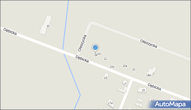 Poznań, Dębicka, 24, mapa Poznania