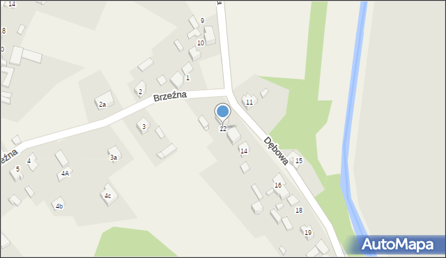 Preczów, Dębowa, 12, mapa Preczów