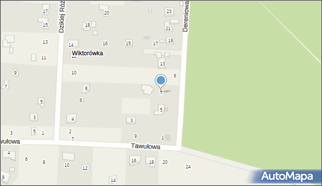 Promienko, Dereniowa, 7, mapa Promienko