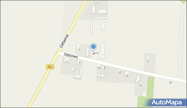 Pruszków, Dębowa, 1A, mapa Pruszków