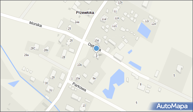 Przewłoka, Dębowa, 2, mapa Przewłoka