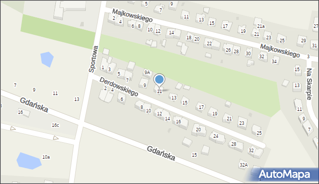 Przodkowo, Derdowskiego Hieronima, 11, mapa Przodkowo