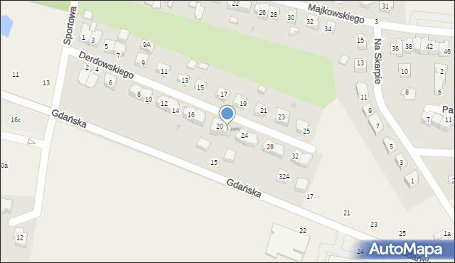 Przodkowo, Derdowskiego Hieronima, 22, mapa Przodkowo