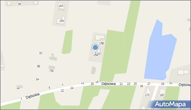 Pysznica, Dębowa, 15a, mapa Pysznica