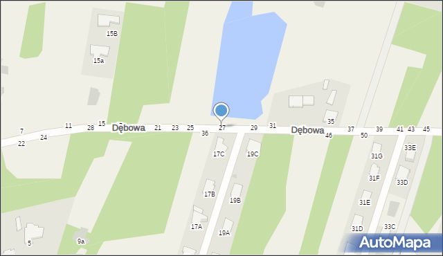 Pysznica, Dębowa, 27, mapa Pysznica