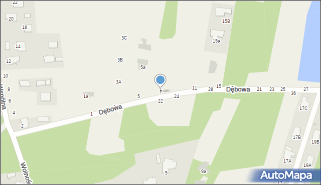 Pysznica, Dębowa, 7, mapa Pysznica