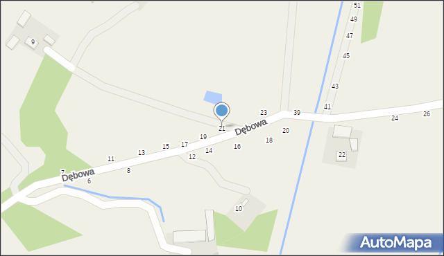 Radgoszcz, Dębowa, 21, mapa Radgoszcz